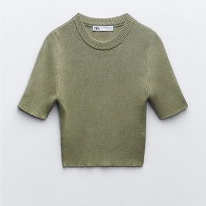 Zara Ribbed Knit Top - brand new, took the tags off but never worn